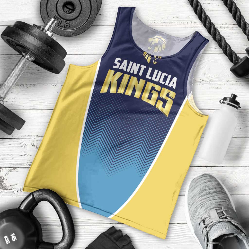 Custom St Lucia Kings Cricket Men Tank Top Beinspired Come On - Wonder Print Shop