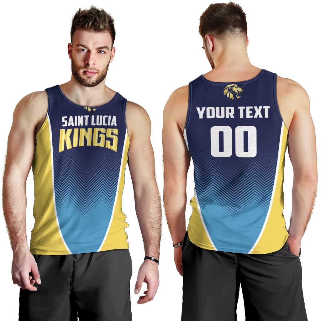 Custom St Lucia Kings Cricket Men Tank Top Beinspired Come On - Wonder Print Shop