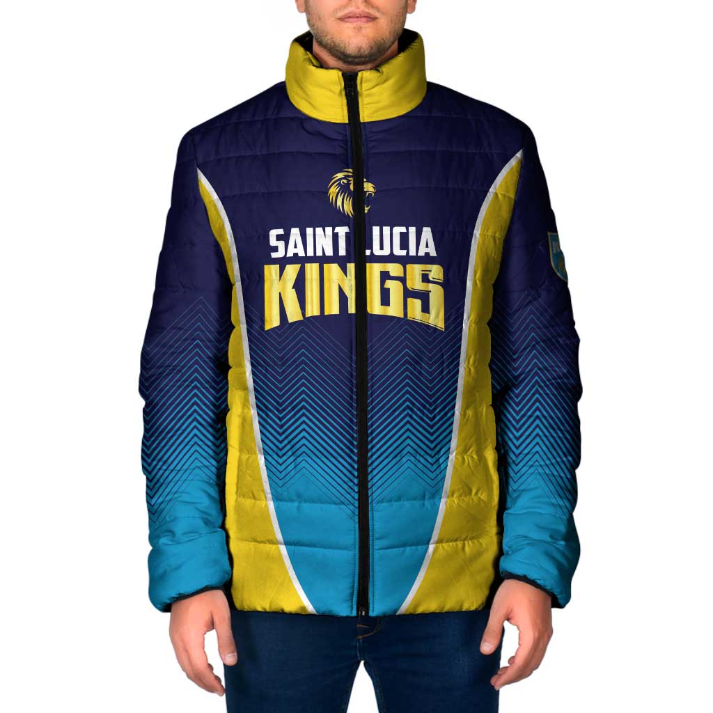 Custom St Lucia Kings Cricket Padded Jacket Beinspired Come On - Wonder Print Shop