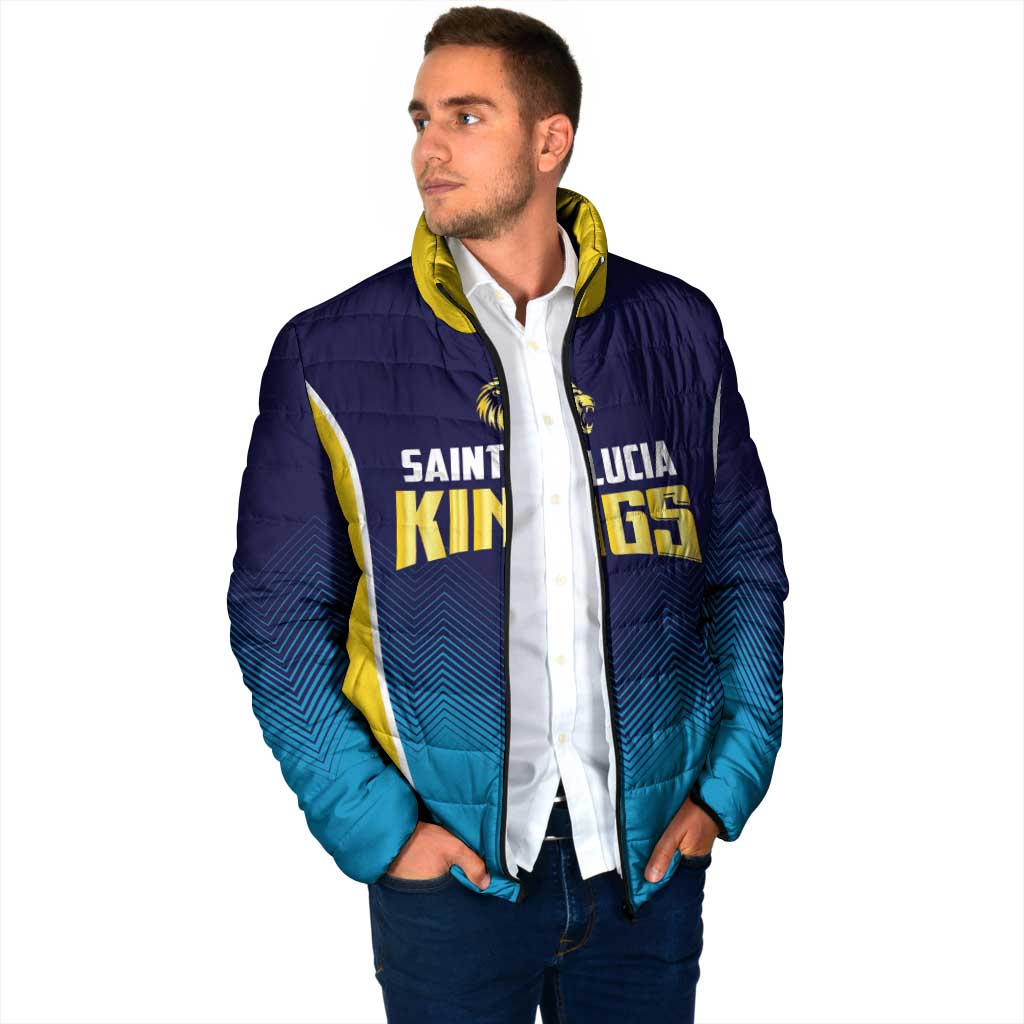 Custom St Lucia Kings Cricket Padded Jacket Beinspired Come On - Wonder Print Shop