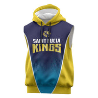 Custom St Lucia Kings Cricket Sleeveless Hoodie Beinspired Come On - Wonder Print Shop