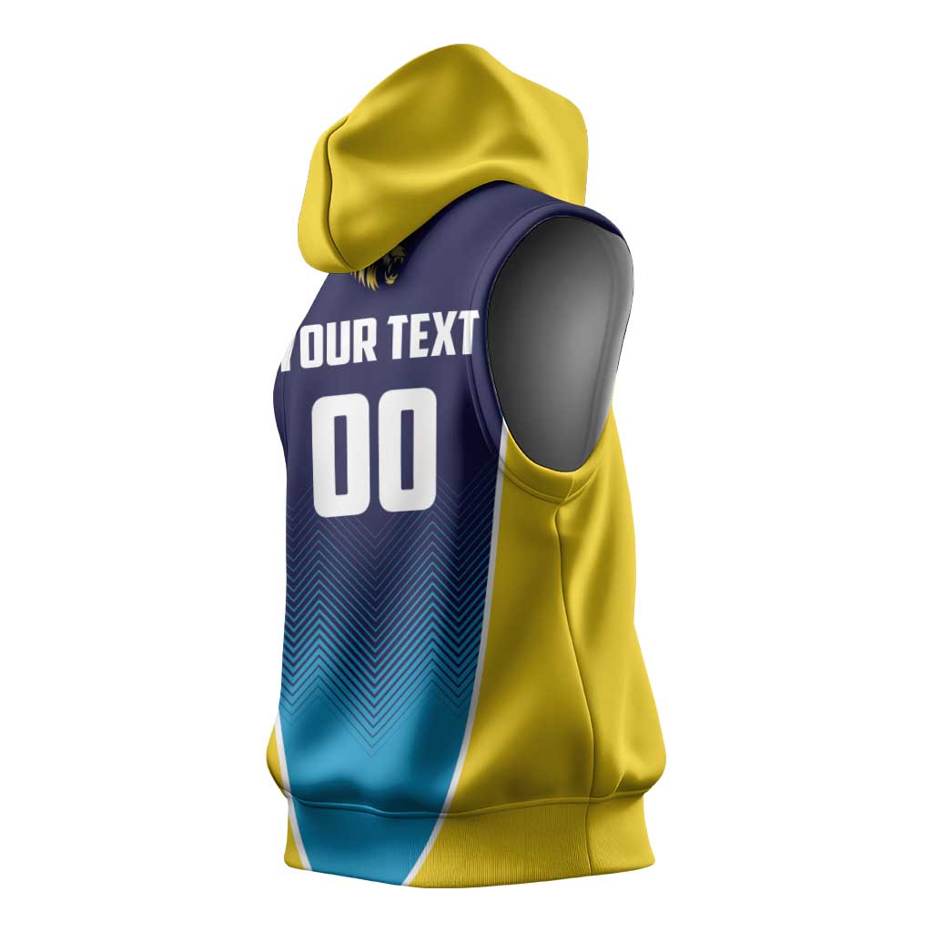 Custom St Lucia Kings Cricket Sleeveless Hoodie Beinspired Come On - Wonder Print Shop