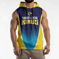 Custom St Lucia Kings Cricket Sleeveless Hoodie Beinspired Come On - Wonder Print Shop