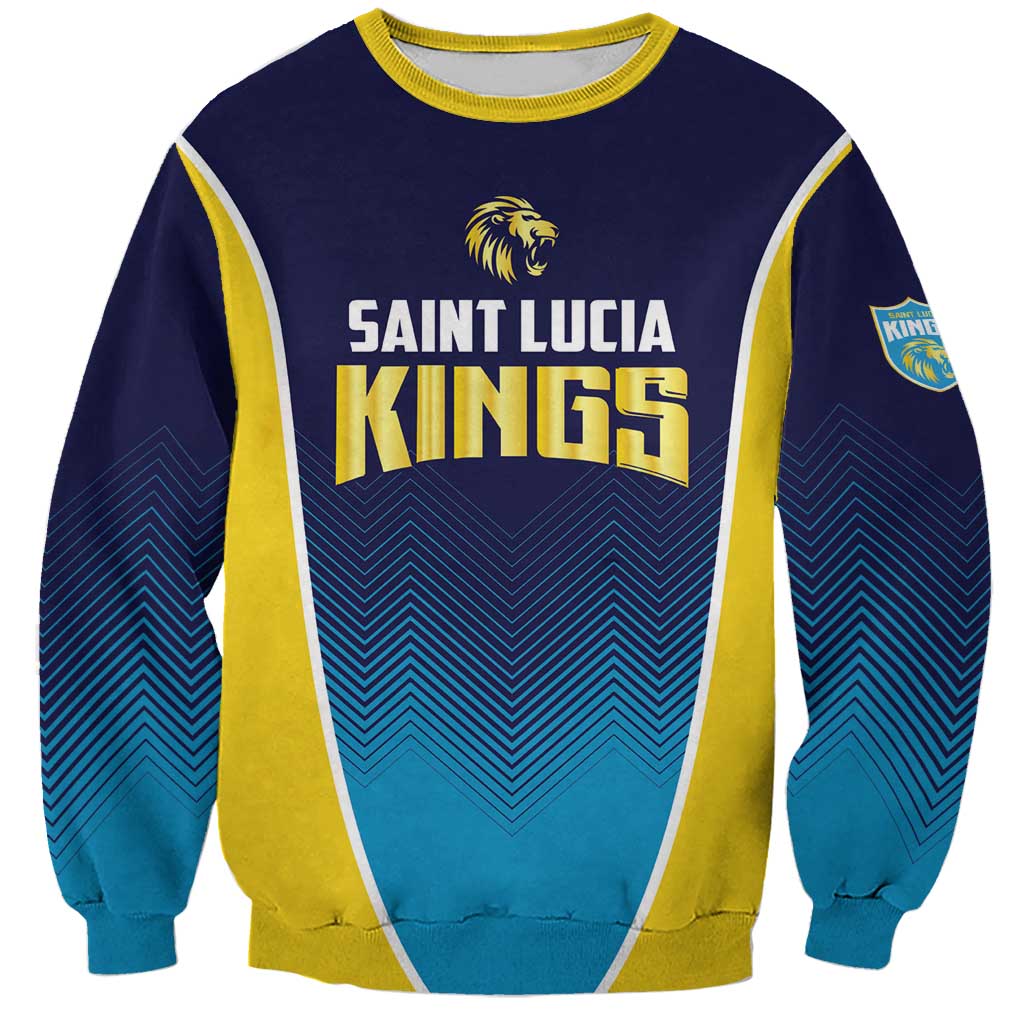 Custom St Lucia Kings Cricket Sweatshirt Beinspired Come On - Wonder Print Shop