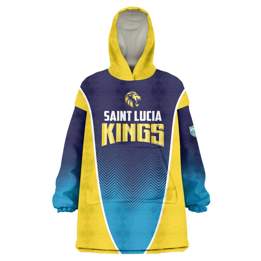 Custom St Lucia Kings Cricket Wearable Blanket Hoodie Beinspired Come On - Wonder Print Shop