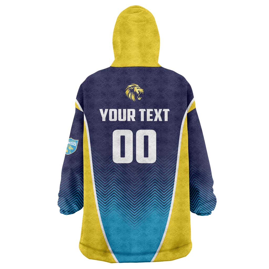 Custom St Lucia Kings Cricket Wearable Blanket Hoodie Beinspired Come On - Wonder Print Shop