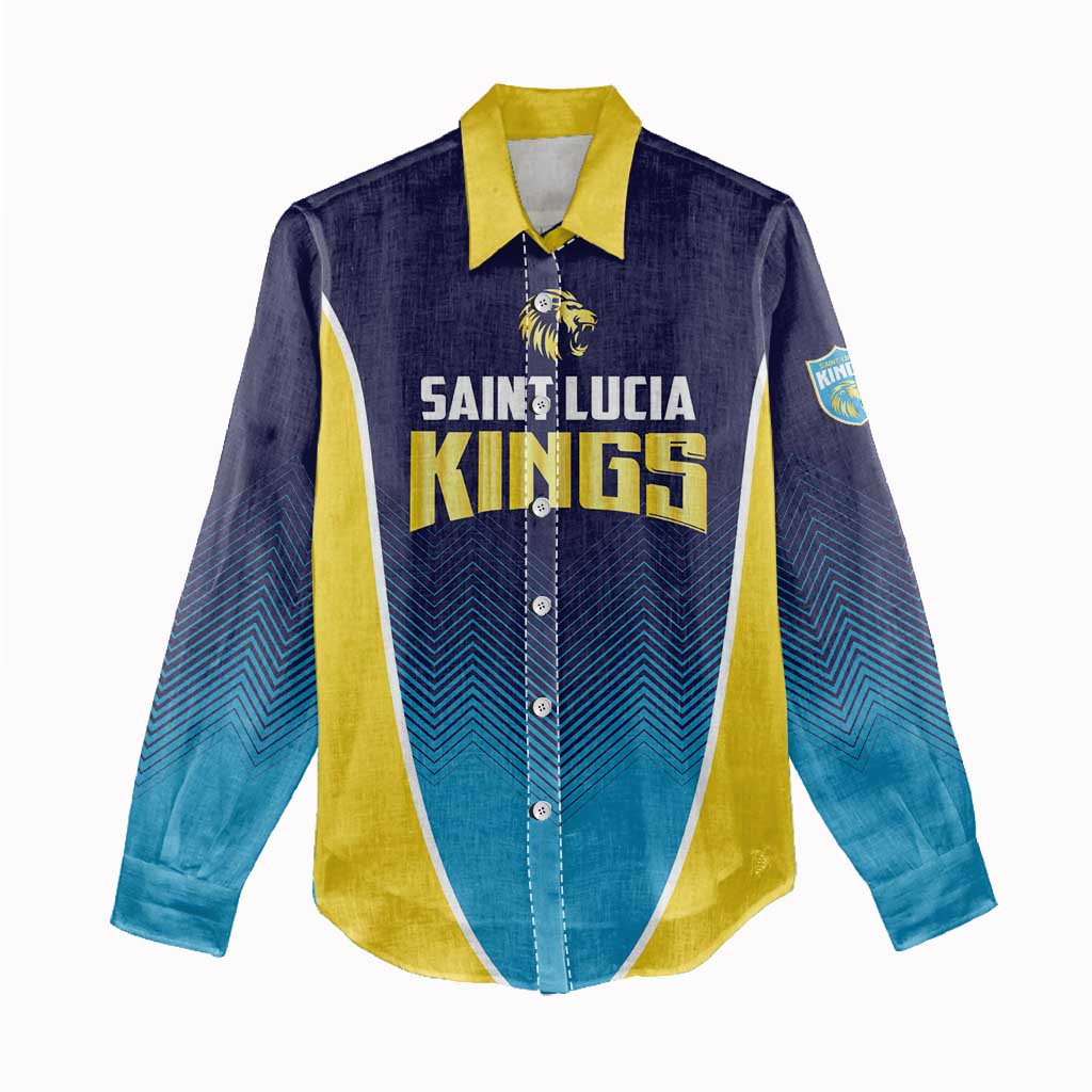 Custom St Lucia Kings Cricket Women Casual Shirt Beinspired Come On - Wonder Print Shop