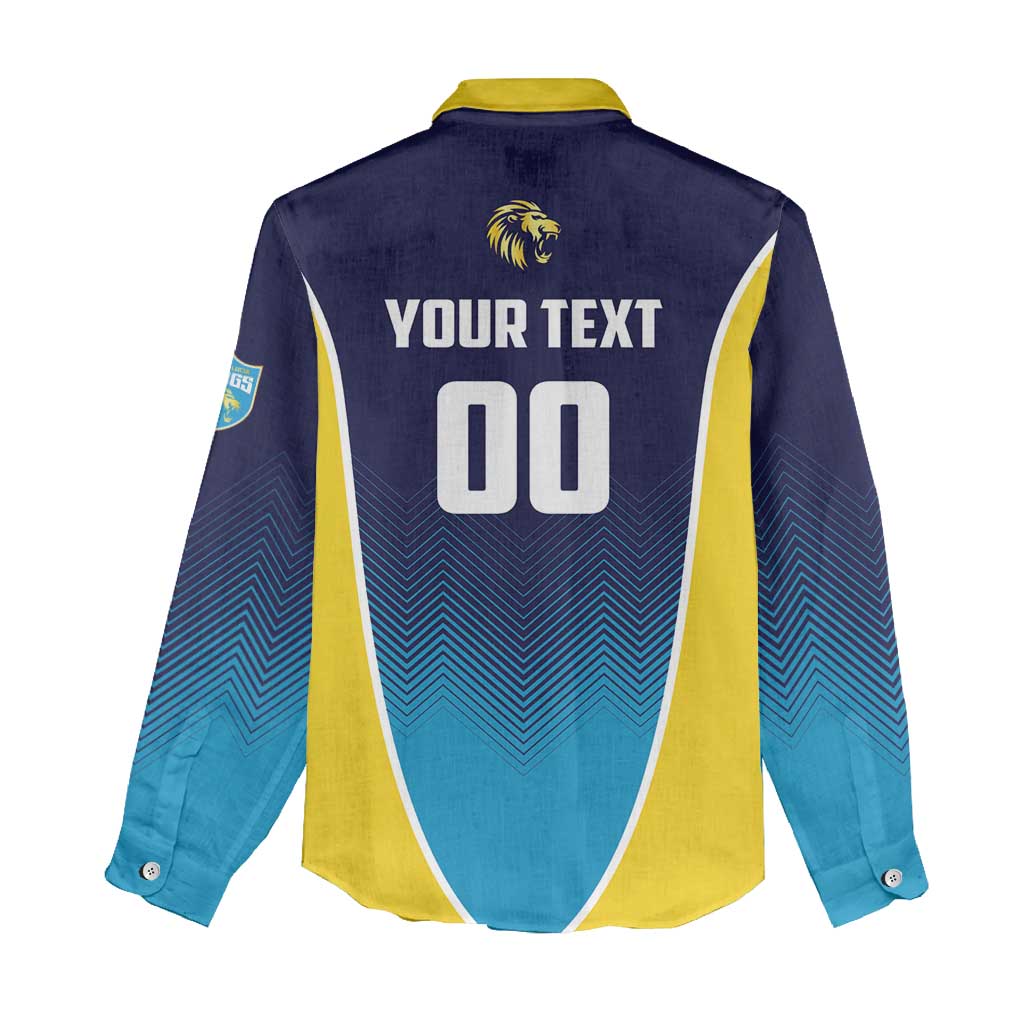 Custom St Lucia Kings Cricket Women Casual Shirt Beinspired Come On - Wonder Print Shop