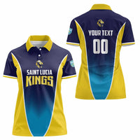 Custom St Lucia Kings Cricket Women Polo Shirt Beinspired Come On - Wonder Print Shop