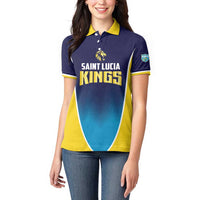 Custom St Lucia Kings Cricket Women Polo Shirt Beinspired Come On - Wonder Print Shop