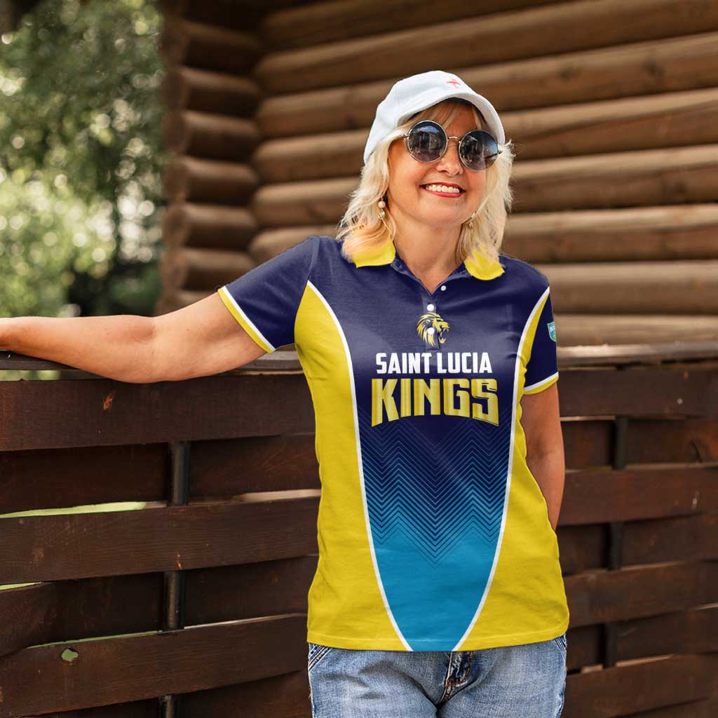 Custom St Lucia Kings Cricket Women Polo Shirt Beinspired Come On - Wonder Print Shop