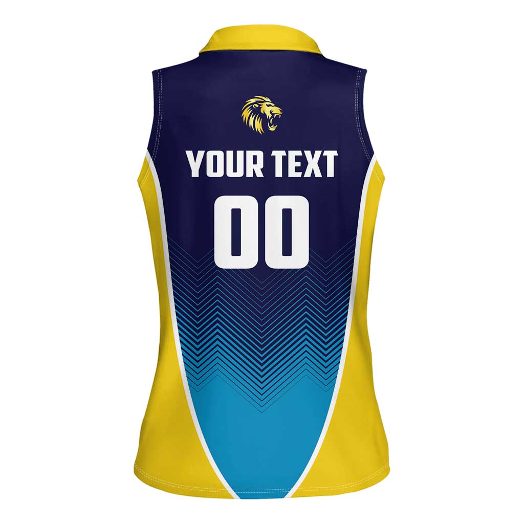 Custom St Lucia Kings Cricket Women Sleeveless Polo Shirt Beinspired Come On - Wonder Print Shop