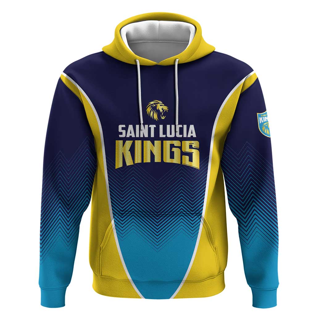 Custom St Lucia Kings Cricket Zip Hoodie Beinspired Come On - Wonder Print Shop