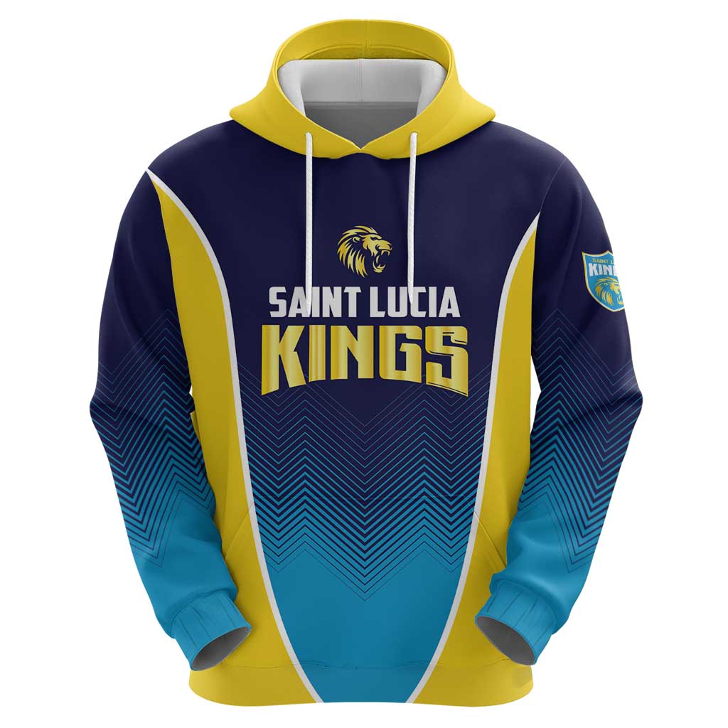 Custom St Lucia Kings Cricket Zip Hoodie Beinspired Come On - Wonder Print Shop
