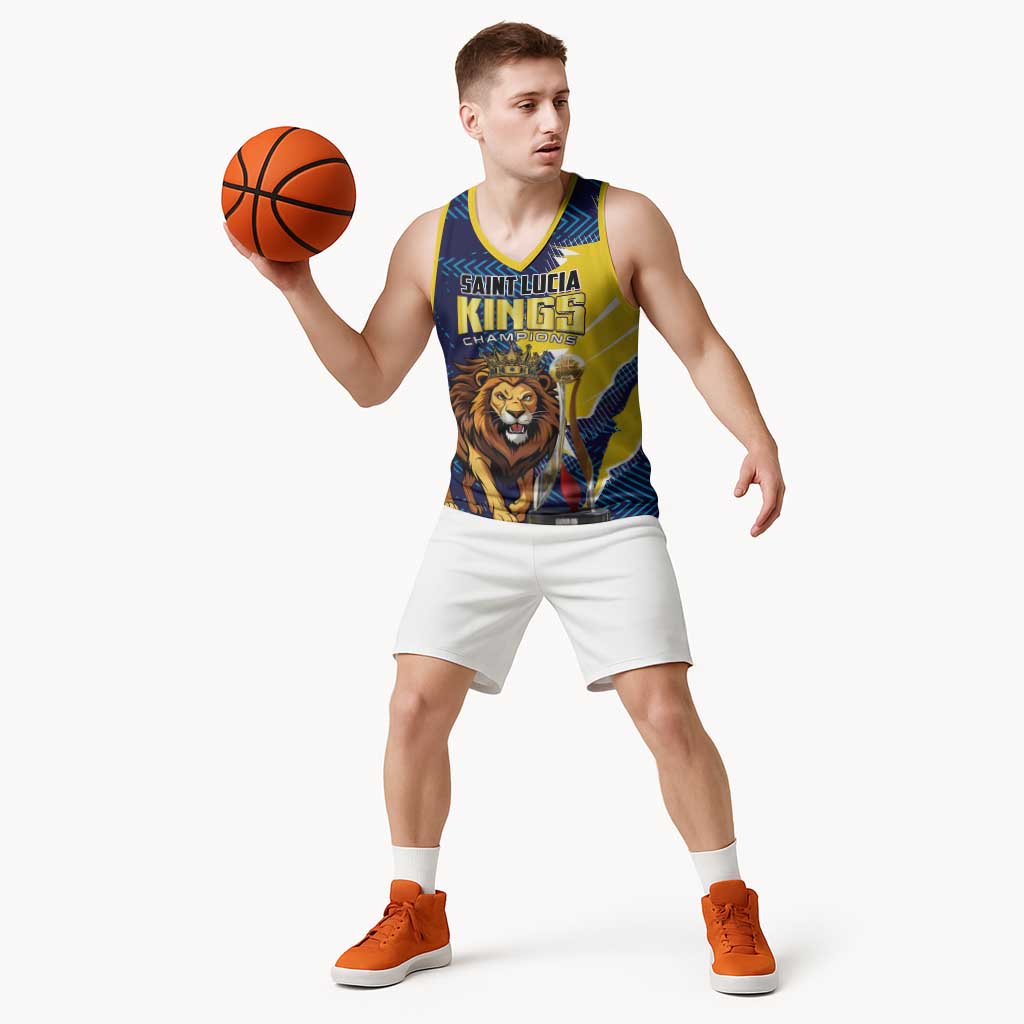 Custom Kings Saint Lucia Champions Cricket Basketball Jersey St Lucia Glory Awaits - Wonder Print Shop