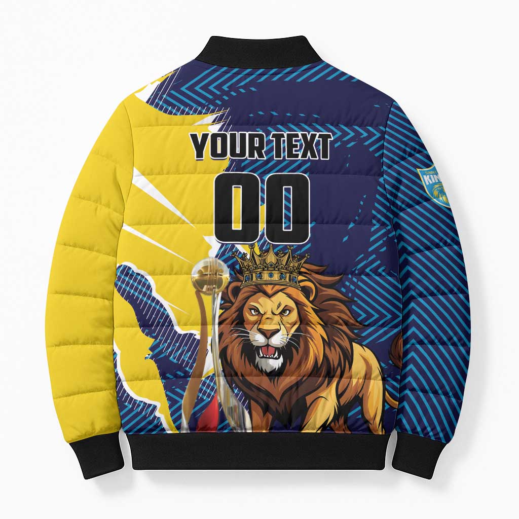 Custom Kings Saint Lucia Champions Cricket Bomber Puffer Jacket St Lucia Glory Awaits - Wonder Print Shop