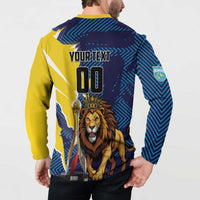 Custom Kings Saint Lucia Champions Cricket Button Sweatshirt St Lucia Glory Awaits - Wonder Print Shop