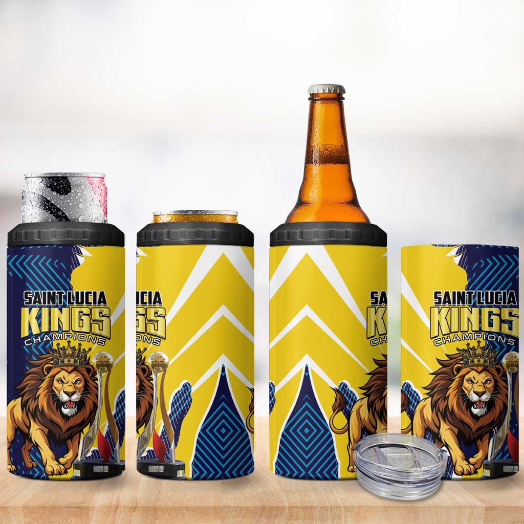 Kings Saint Lucia Champions Cricket 4 in 1 Can Cooler Tumbler St Lucia Glory Awaits - Wonder Print Shop