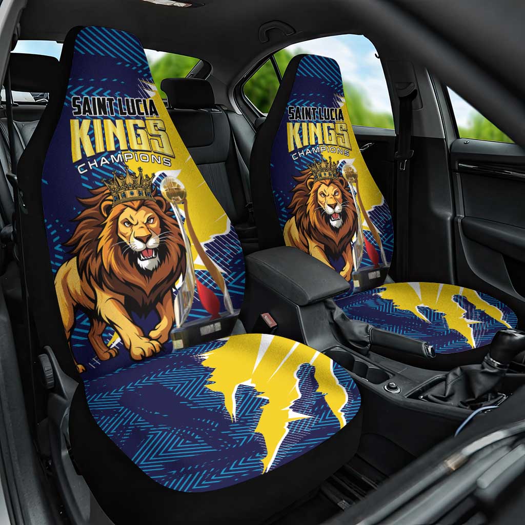 Kings Saint Lucia Champions Cricket Car Seat Cover St Lucia Glory Awaits - Wonder Print Shop