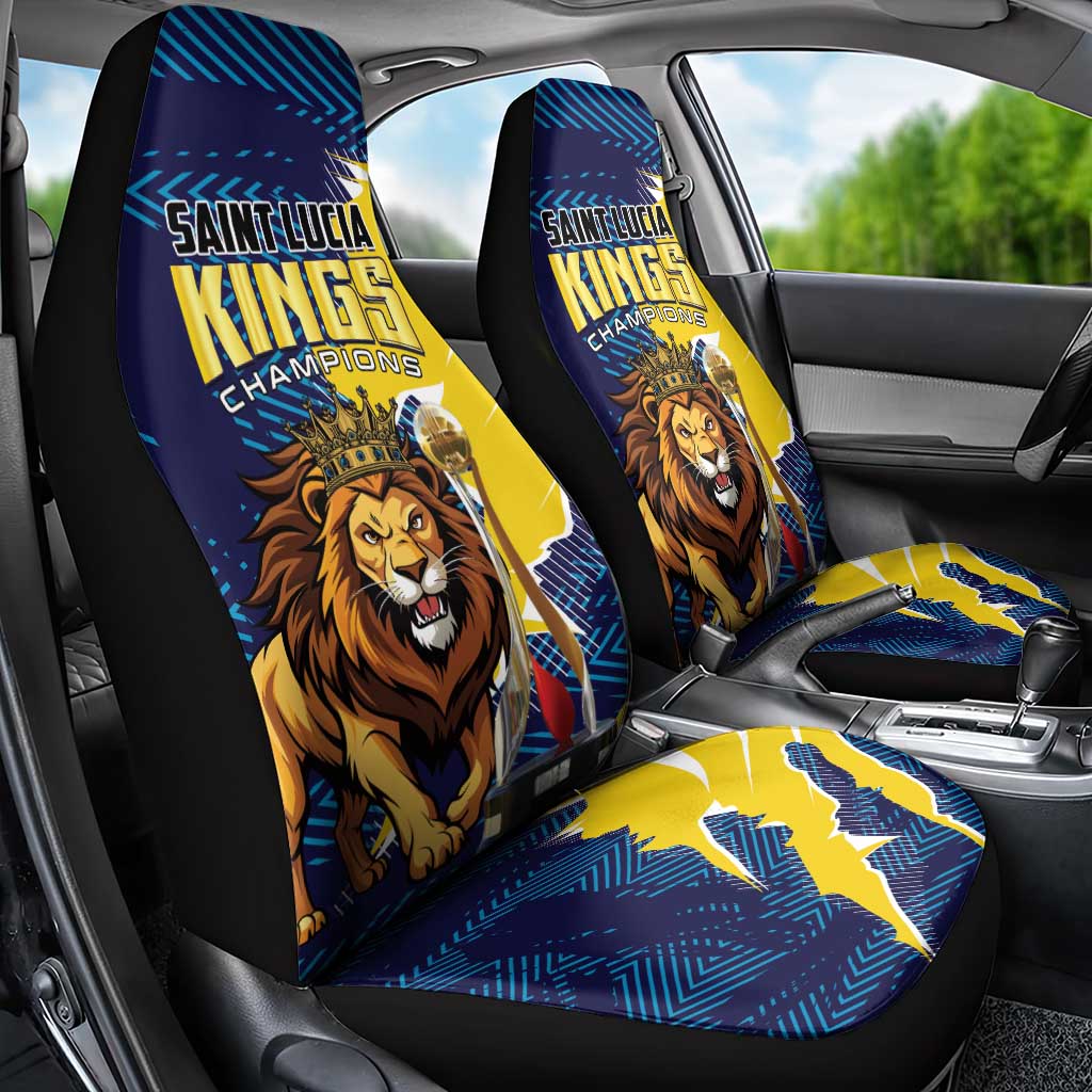 Kings Saint Lucia Champions Cricket Car Seat Cover St Lucia Glory Awaits - Wonder Print Shop