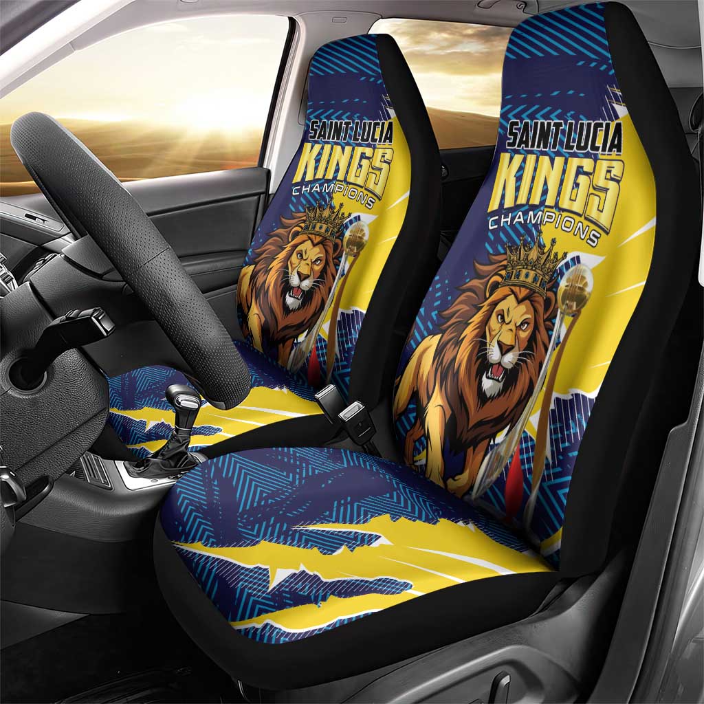 Kings Saint Lucia Champions Cricket Car Seat Cover St Lucia Glory Awaits - Wonder Print Shop