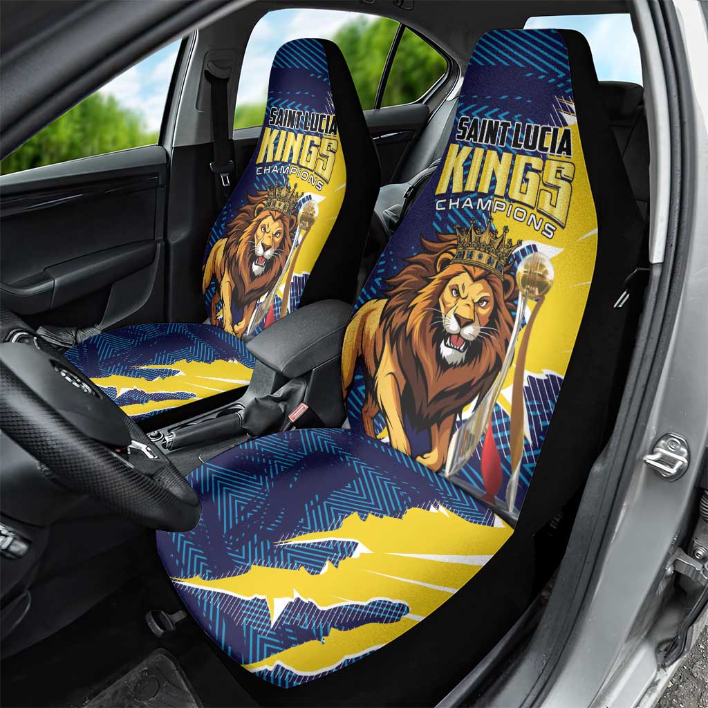 Kings Saint Lucia Champions Cricket Car Seat Cover St Lucia Glory Awaits - Wonder Print Shop
