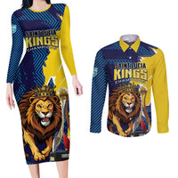 Custom Kings Saint Lucia Champions Cricket Couples Matching Long Sleeve Bodycon Dress and Long Sleeve Button Shirt St Lucia Glory Awaits - Wonder Print Shop