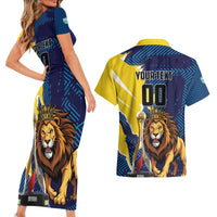 Custom Kings Saint Lucia Champions Cricket Couples Matching Short Sleeve Bodycon Dress and Hawaiian Shirt St Lucia Glory Awaits - Wonder Print Shop