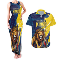 Custom Kings Saint Lucia Champions Cricket Couples Matching Tank Maxi Dress and Hawaiian Shirt St Lucia Glory Awaits - Wonder Print Shop