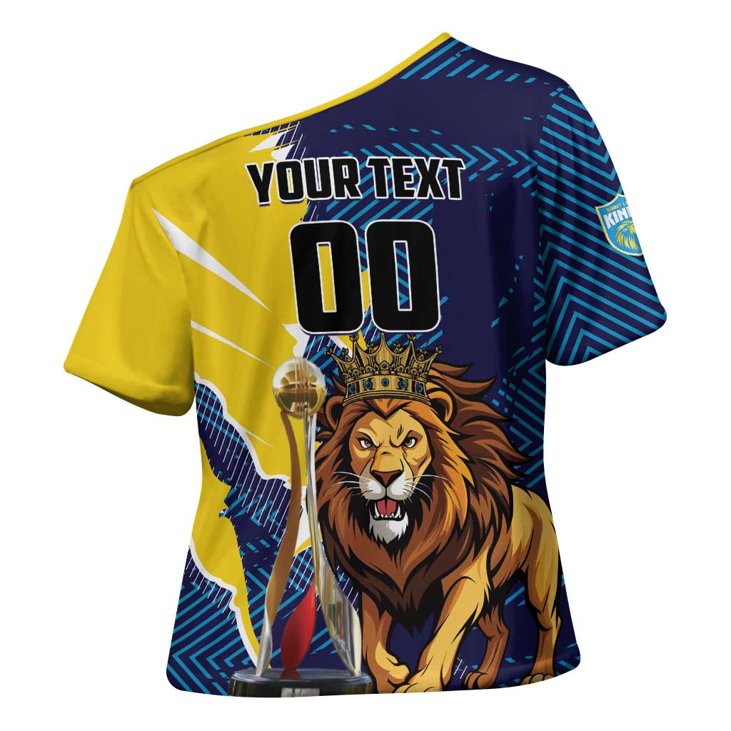 Custom Kings Saint Lucia Champions Cricket Cross Shoulder Shirt St Lucia Glory Awaits - Wonder Print Shop