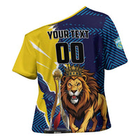 Custom Kings Saint Lucia Champions Cricket Cross Shoulder Shirt St Lucia Glory Awaits - Wonder Print Shop
