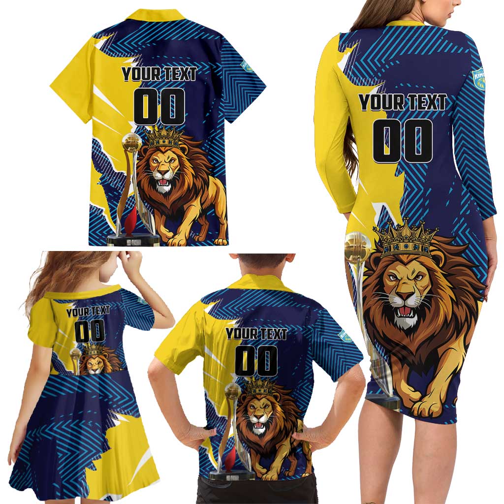 Custom Kings Saint Lucia Champions Cricket Family Matching Long Sleeve Bodycon Dress and Hawaiian Shirt St Lucia Glory Awaits - Wonder Print Shop