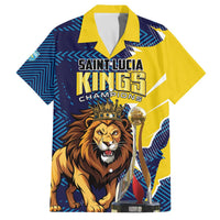 Custom Kings Saint Lucia Champions Cricket Family Matching Off The Shoulder Long Sleeve Dress and Hawaiian Shirt St Lucia Glory Awaits - Wonder Print Shop
