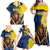 Custom Kings Saint Lucia Champions Cricket Family Matching Off Shoulder Maxi Dress and Hawaiian Shirt St Lucia Glory Awaits - Wonder Print Shop