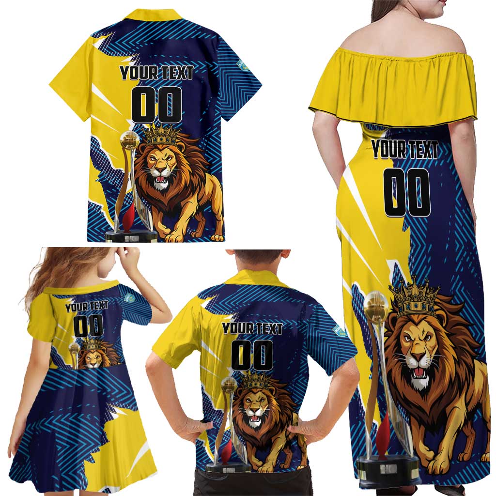 Custom Kings Saint Lucia Champions Cricket Family Matching Off Shoulder Maxi Dress and Hawaiian Shirt St Lucia Glory Awaits - Wonder Print Shop