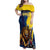 Custom Kings Saint Lucia Champions Cricket Family Matching Off Shoulder Maxi Dress and Hawaiian Shirt St Lucia Glory Awaits - Wonder Print Shop