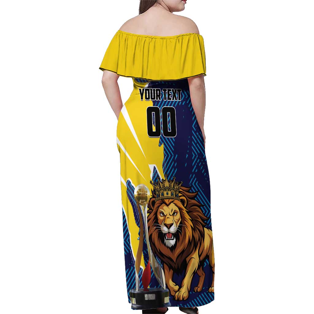 Custom Kings Saint Lucia Champions Cricket Family Matching Off Shoulder Maxi Dress and Hawaiian Shirt St Lucia Glory Awaits - Wonder Print Shop