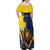 Custom Kings Saint Lucia Champions Cricket Family Matching Off Shoulder Maxi Dress and Hawaiian Shirt St Lucia Glory Awaits - Wonder Print Shop