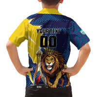Custom Kings Saint Lucia Champions Cricket Family Matching Off Shoulder Short Dress and Hawaiian Shirt St Lucia Glory Awaits - Wonder Print Shop