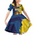 Custom Kings Saint Lucia Champions Cricket Family Matching Off Shoulder Short Dress and Hawaiian Shirt St Lucia Glory Awaits - Wonder Print Shop