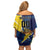 Custom Kings Saint Lucia Champions Cricket Family Matching Off Shoulder Short Dress and Hawaiian Shirt St Lucia Glory Awaits - Wonder Print Shop