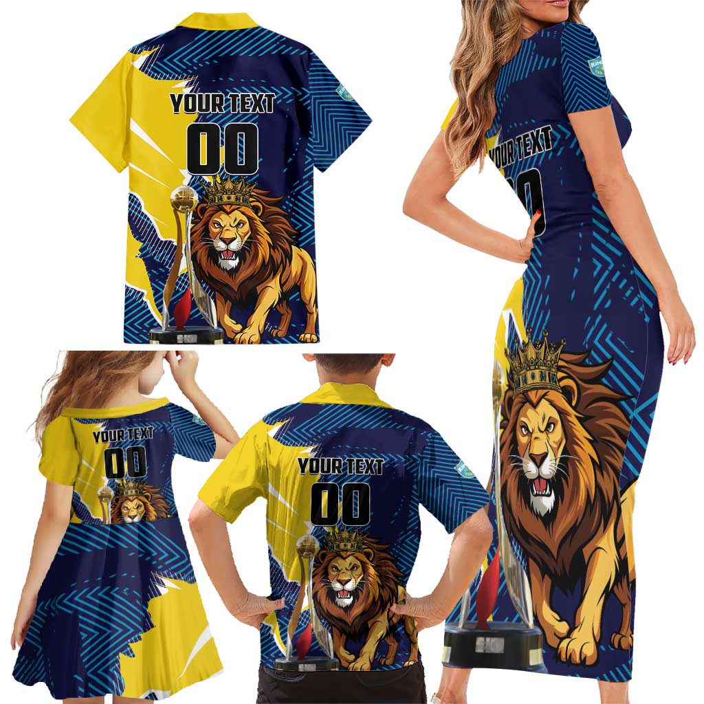 Custom Kings Saint Lucia Champions Cricket Family Matching Short Sleeve Bodycon Dress and Hawaiian Shirt St Lucia Glory Awaits - Wonder Print Shop