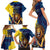 Custom Kings Saint Lucia Champions Cricket Family Matching Short Sleeve Bodycon Dress and Hawaiian Shirt St Lucia Glory Awaits - Wonder Print Shop