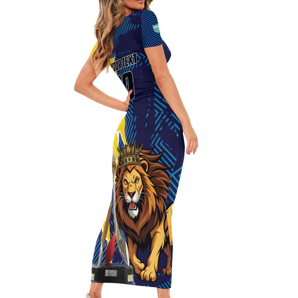 Custom Kings Saint Lucia Champions Cricket Family Matching Short Sleeve Bodycon Dress and Hawaiian Shirt St Lucia Glory Awaits - Wonder Print Shop