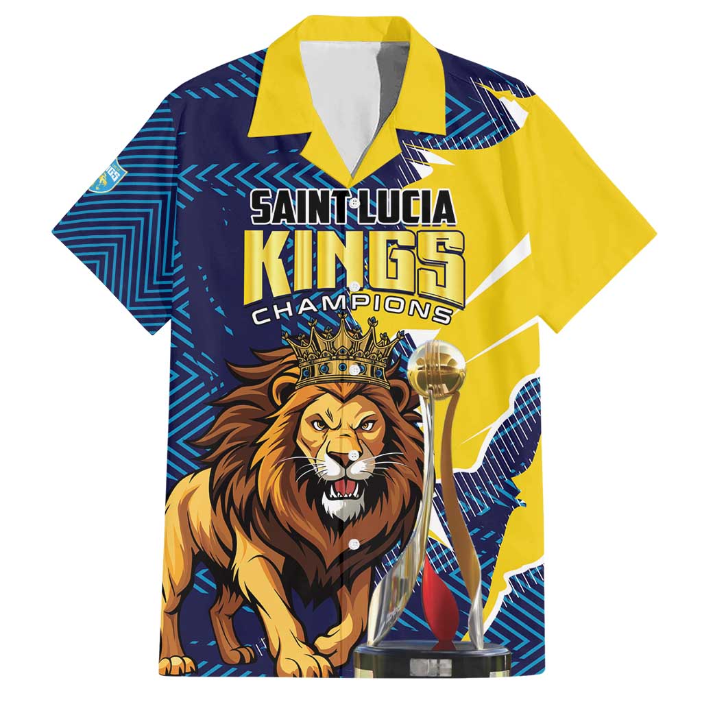 Custom Kings Saint Lucia Champions Cricket Hawaiian Shirt St Lucia Glory Awaits - Wonder Print Shop