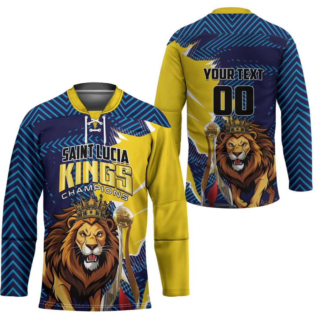 Custom Kings Saint Lucia Champions Cricket Hockey Jersey St Lucia Glory Awaits - Wonder Print Shop