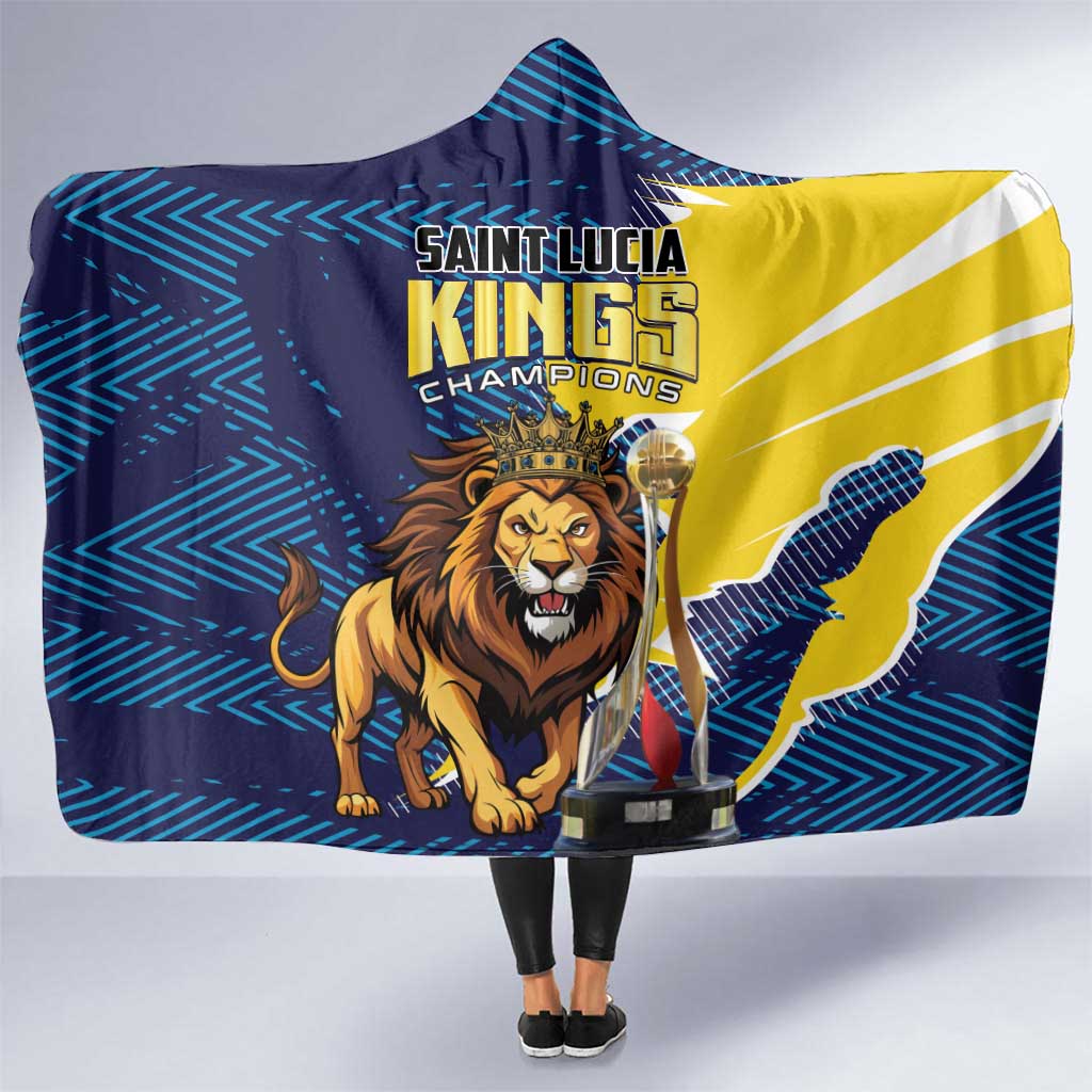 Kings Saint Lucia Champions Cricket Hooded Blanket St Lucia Glory Awaits - Wonder Print Shop