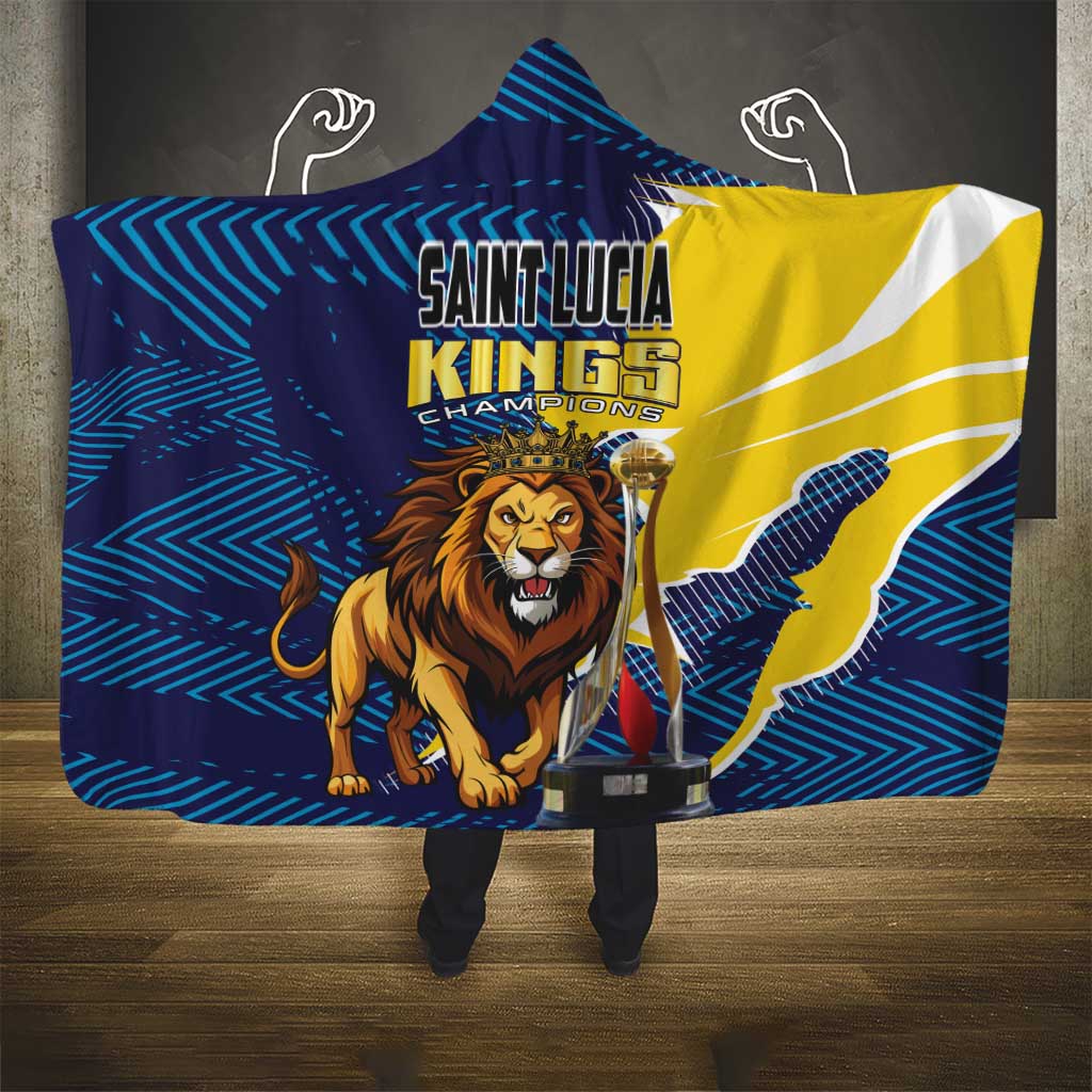 Kings Saint Lucia Champions Cricket Hooded Blanket St Lucia Glory Awaits - Wonder Print Shop