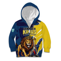 Custom Kings Saint Lucia Champions Cricket Kid Hoodie St Lucia Glory Awaits - Wonder Print Shop
