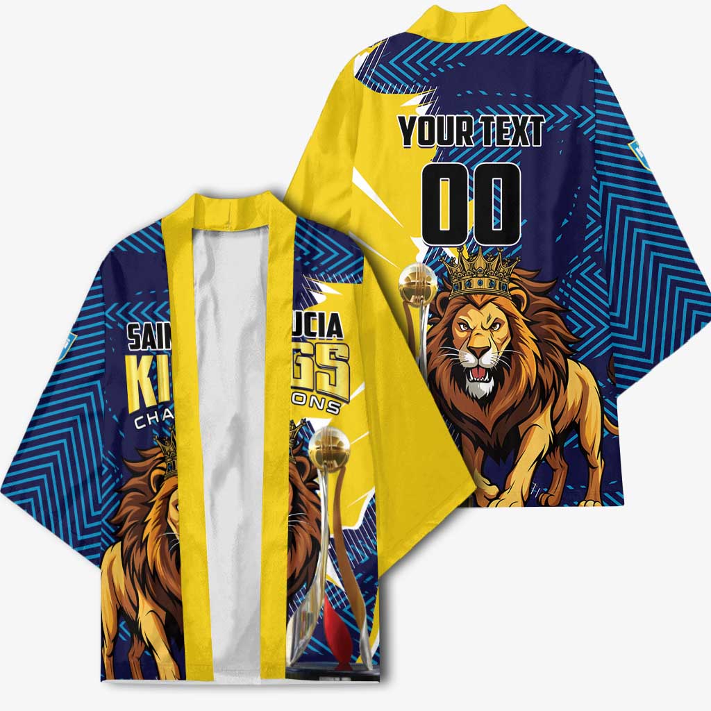 Custom Kings Saint Lucia Champions Cricket Kimono St Lucia Glory Awaits - Wonder Print Shop